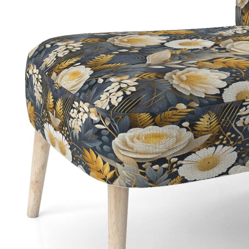 Chaise d'appoint en velours Enchanted Gardens
