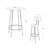 Bar table, equipped with 2 bar stools , with backrest and partition