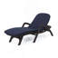 Chaise longue avec coussin et accoudoirs