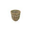 Set Of 3 Grey Round Rattan Baskets