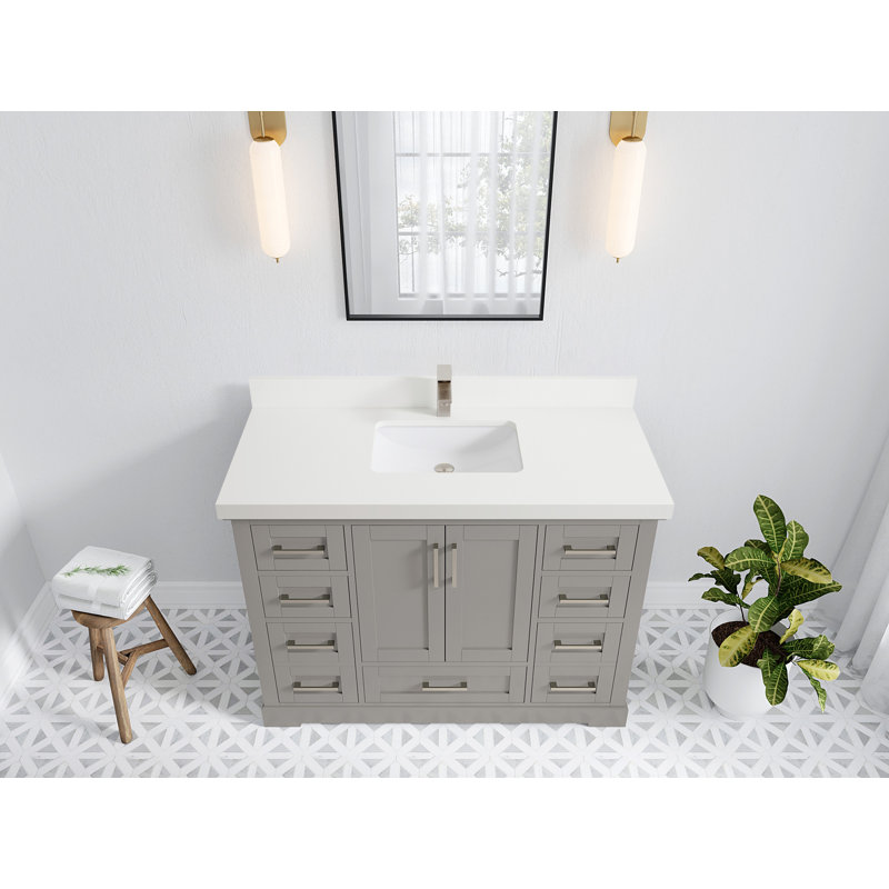 Ensemble de meuble-lavabo simple 48 po Esin, Blanc