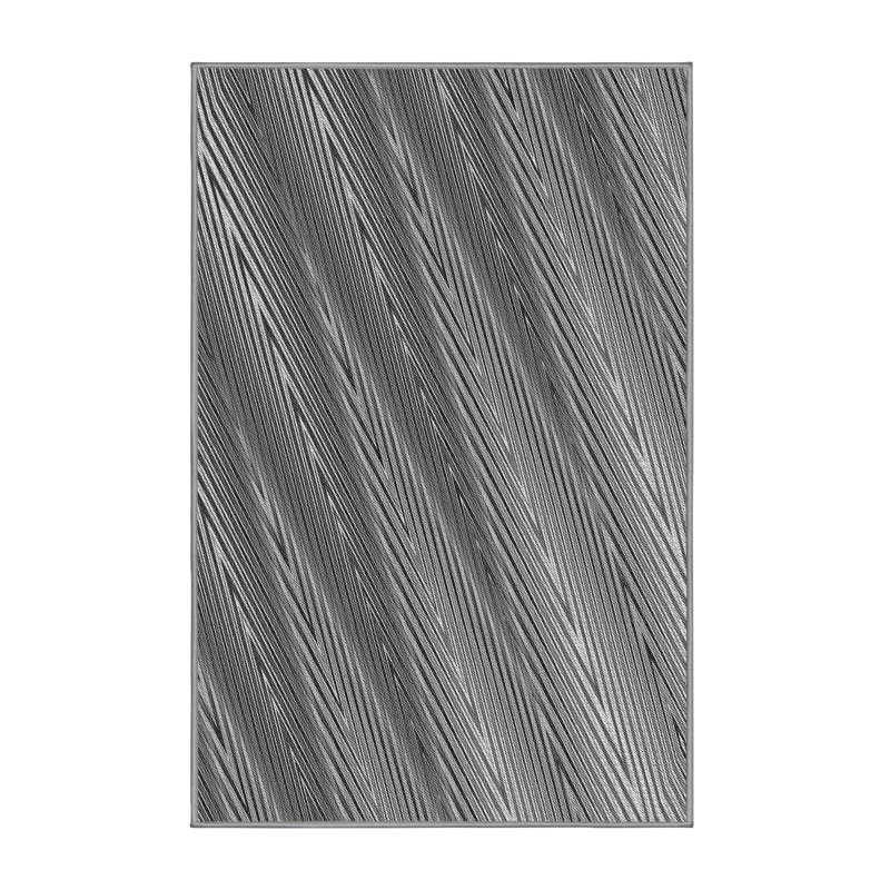 Tapis gris tissé à la machine, Rectangle 2 pi x 3 pi