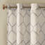 Brooklyn Geometric Sheer Grommet Single Curtain Panel-26601847-26601851