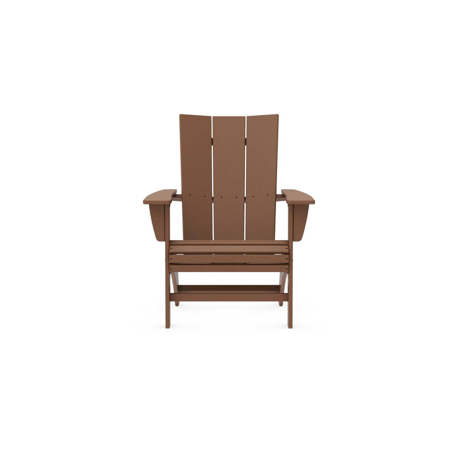 POLYWOOD Modern Curveback Adirondack Chair, Teak