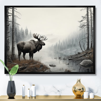 Kelbi Grey Moose Tranquil Tones, reproduction d'art sur toile