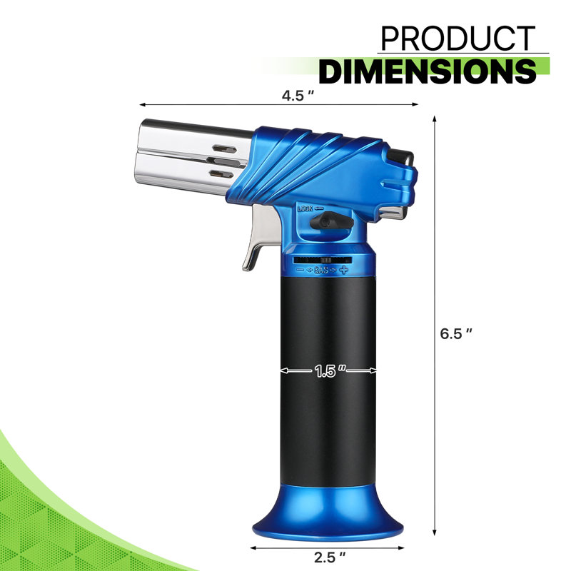 Torche barbecue au butane pour le soudage, la cuisson, le barbecue et la cuisson, Bleu