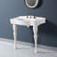 Lavabo de salle de bain console 33 po avec trop-plein brillant