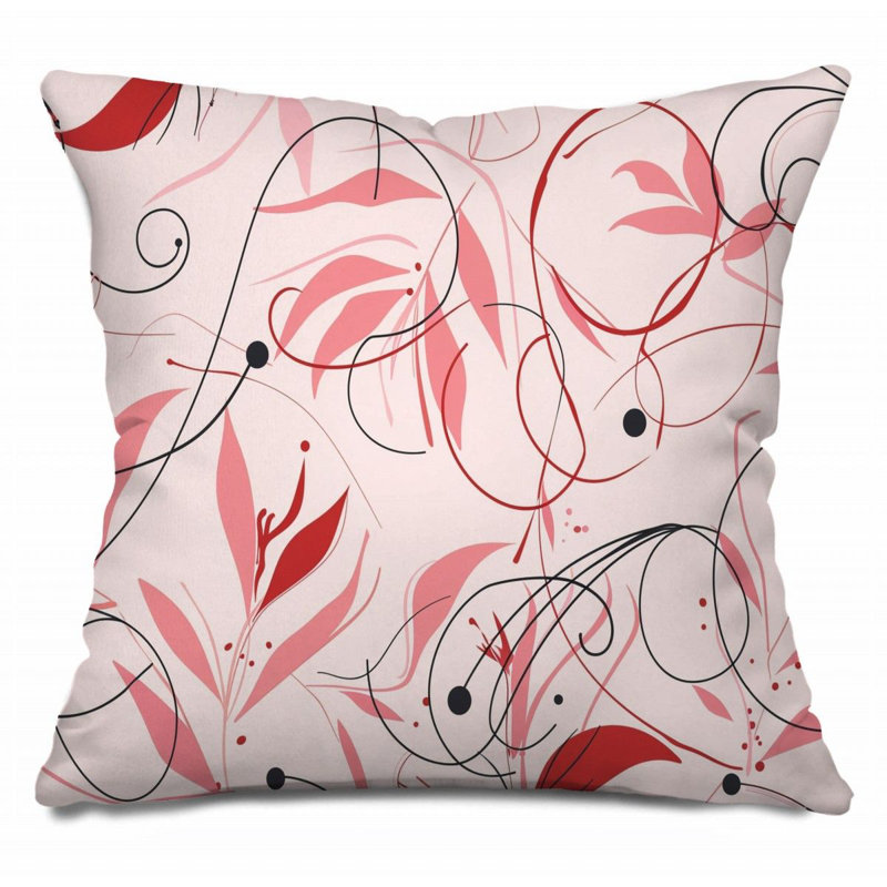 Coussin Coral, H 14 po x l 14 po