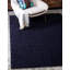 Tapis bleu minuit à poils longs-771185575