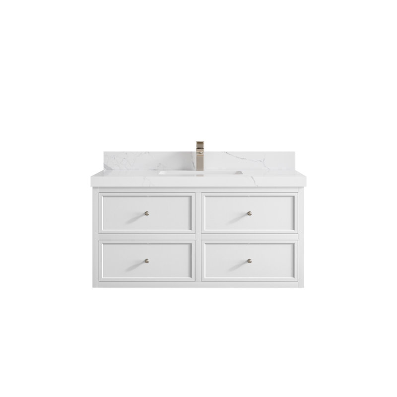 Ensemble de meuble-lavabo simple 42 po avec plateau en quartz Toshin