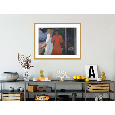 «Red and White» par Edvard Munch - impression giclée encadrée