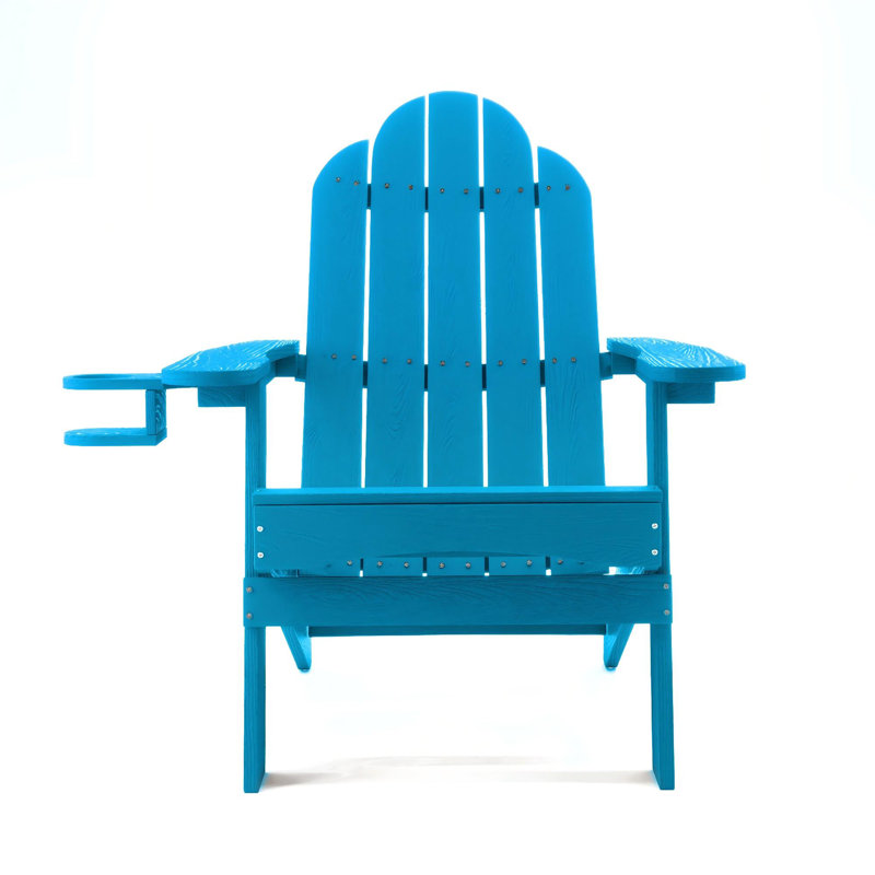 Chaise Adirondack pliante en plastique, Bleu vif