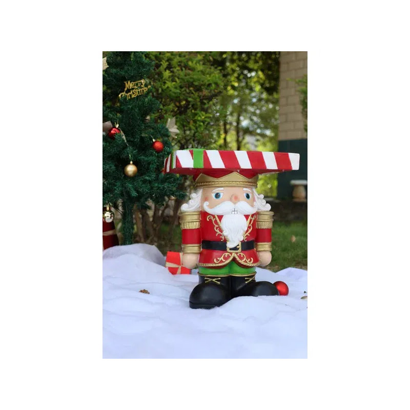 Lighted Nutcracker Soldier Christmas Side Table Decor Battery Operated Indoor Use Only