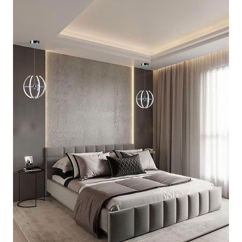 Pichler LED Chandelier With White Acrylic Diffusers, Chrome