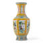 Yellow Hexagonal Porcelain Vase