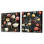 Emie - Ensemble de 2 collages carrés botaniques abstraits-101849712-101849713
