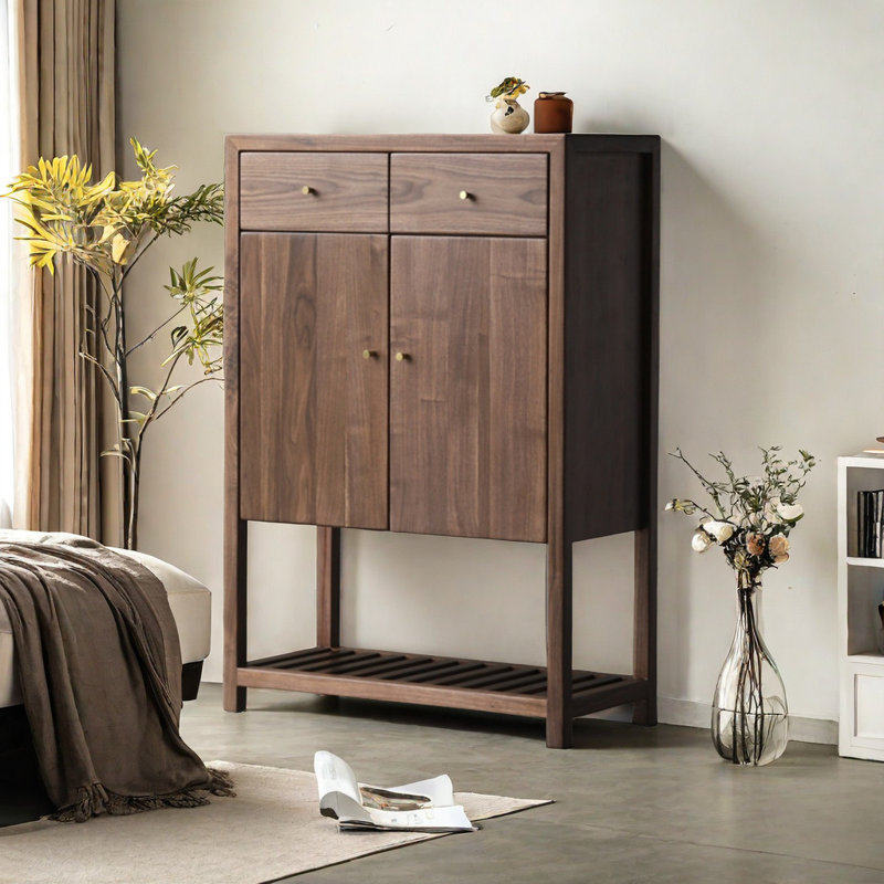 Solid Wood Shoe Storage Cabinet
