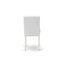 L'ensemble de table de cuisine 5 pièces se compose d'une table rectangulaire en ciment et de 4 chaises en cuir de polyuréthane blanc avec dossier haut - Lin brossé blanc-1340629711-1340629709