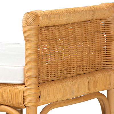 Banc en rotin brun moderne Modern Bohemian
