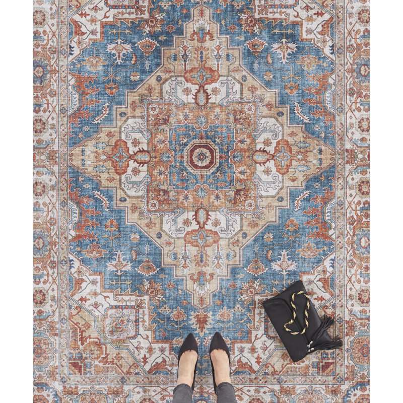 Sylla Tufted Jeans Blue Rug, Rectangle 200 x 290cm