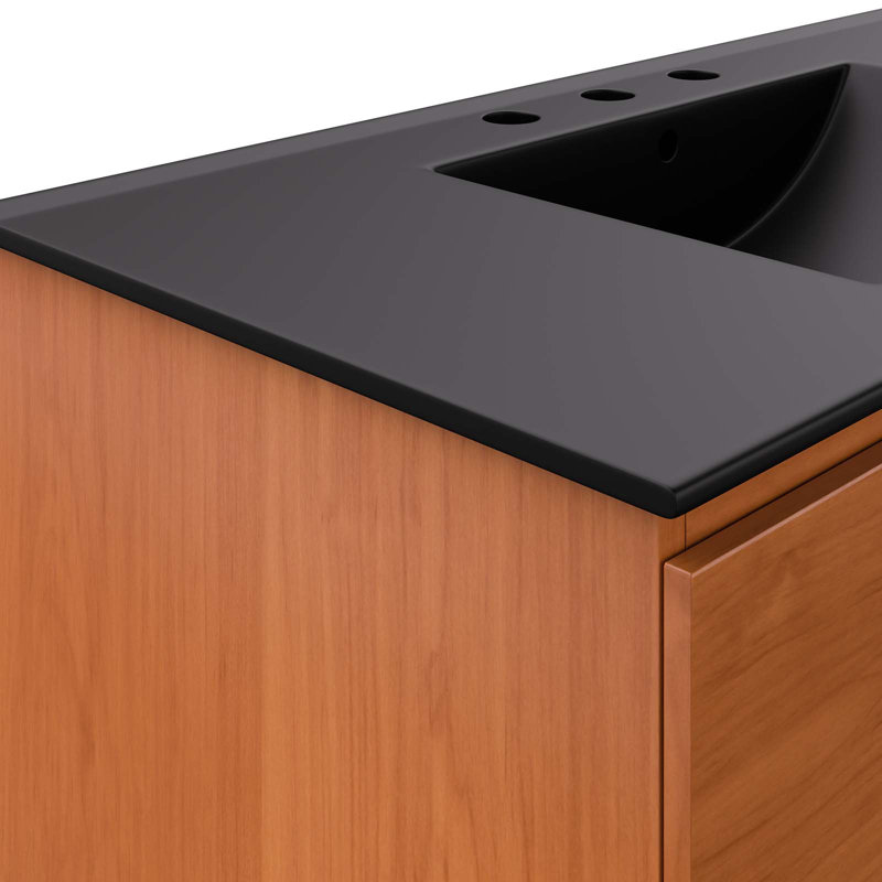Meuble-lavabo mural 36 po Modway Scenic, Noir