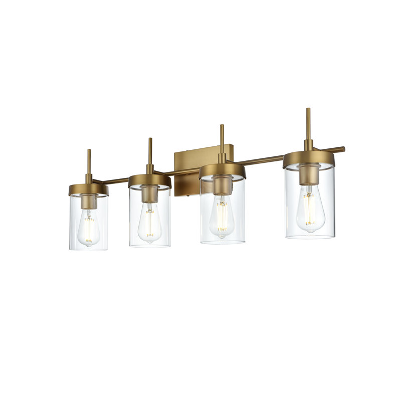 Annisha Dimmable Vanity Light, Gold, 11" H x 32" W x 32" D, 4 Lights