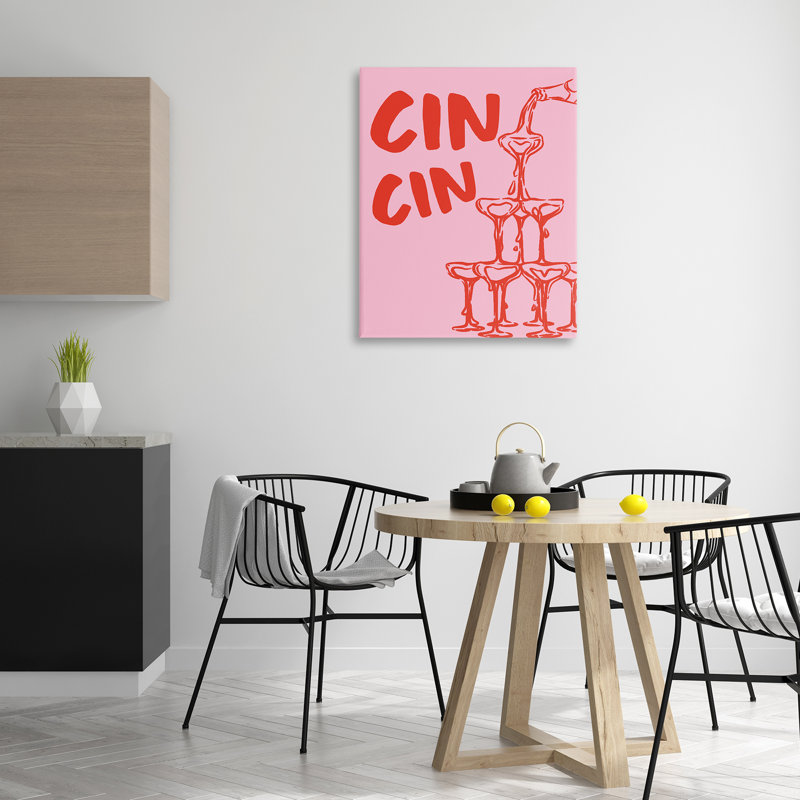 Toile Cin Cin Champagne Tower, design par House of Lulu, H 40 po x l 30 po