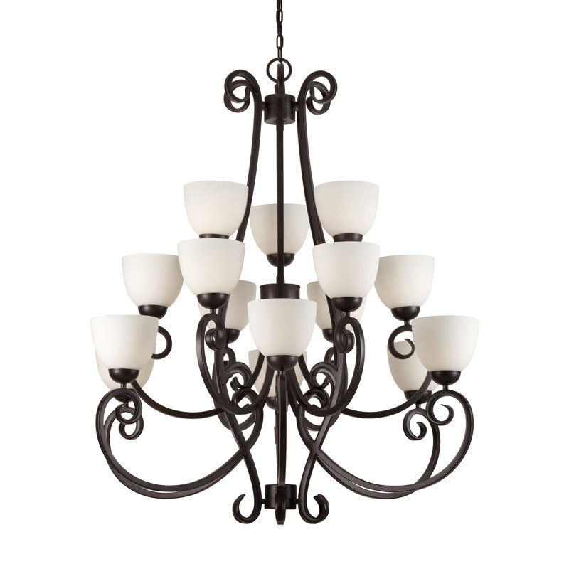 Heneman 15 - Light Dimmable Tiered Chandelier