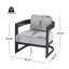 Fauteuils club d'extérieur en aluminium avec coussins en oléfine Hoerner