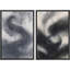 Art mural abstrait, ensemble de 2 reproductions d'art encadrées sur toile-118759885-118759886