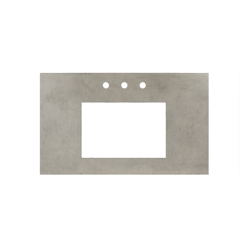 Plateau de meuble-lavabo simple 36,5 po NativeStone, Frêne, Centres de 8 po