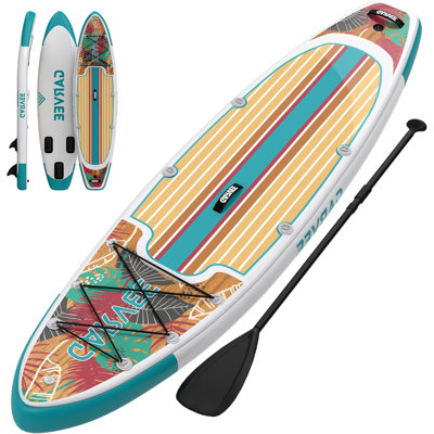 Inflatable Paddle Board for Adults, 10'6"/11" Inflatable Stand Up Paddle Board with Premium Accessories, Non-Slip EVA Deck, Ultra-Light Carry Bag, Pump, SUP Board for Adult