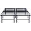 Support de matelas pour grand lit contemporain, acier, finition noire, pliable, capacité de 750 lb, configuration de la plateforme réglable, apparence-941188623