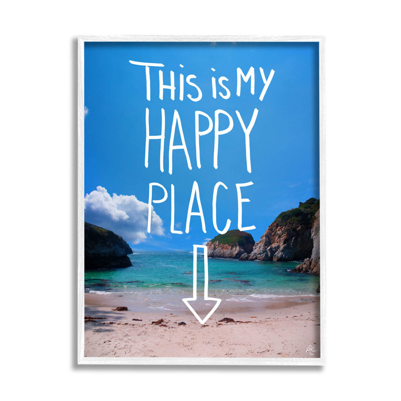 «My Happy Place Summer Beach», estampe numérique par K. Kaufman, H 14 po x l 11 po x P 1,5 po