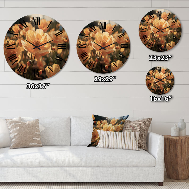 Horloge murale en bois massif Yensid, Grand