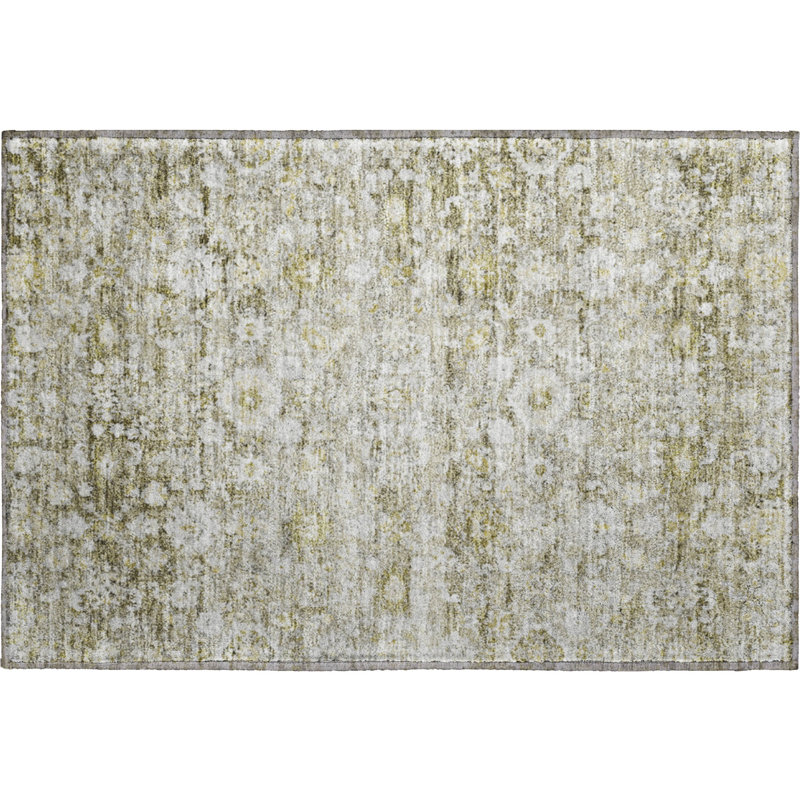 Premium Machine Washable Cerrito Taupe Rug, Rectangle 1'8" x 2'6"