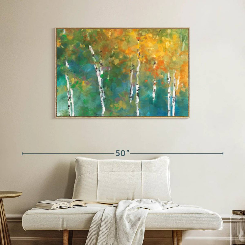 Confettis II, Cadre flottant en bois naturel, 40 po x 27 po