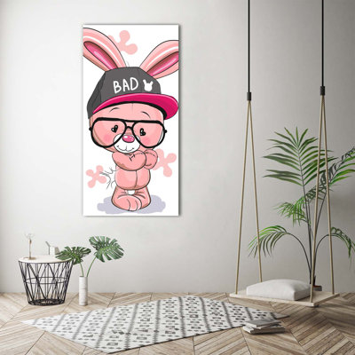 Rabbit In A Hat - Wrapped Canvas Print