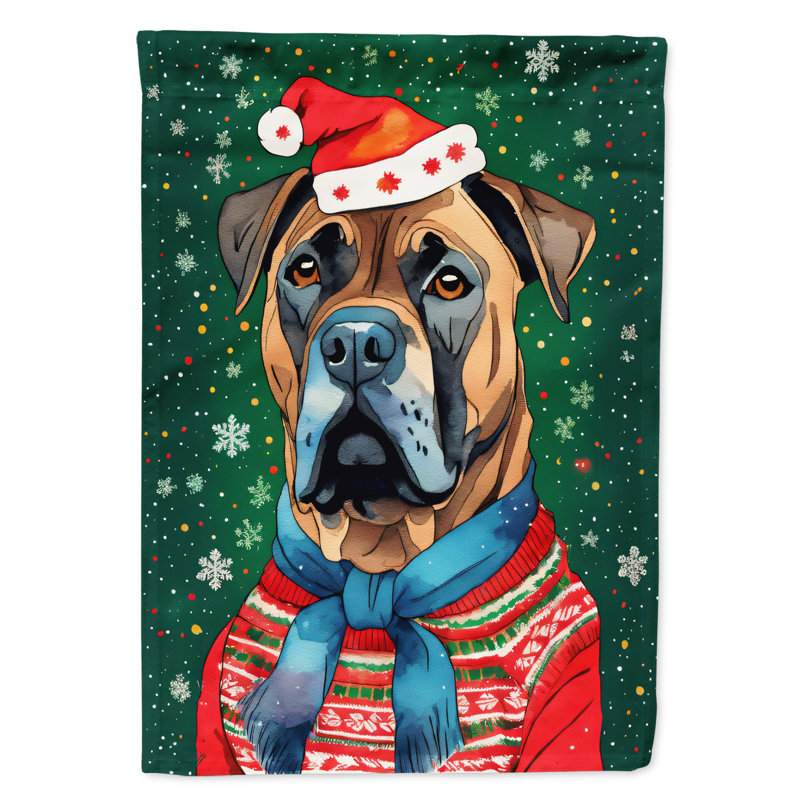 Polyester double face Noël, H 40 po x l 28 po