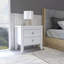 Table de chevet 2 tiroirs blanche