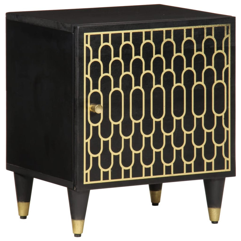 40 cm W Bedside Table, Black