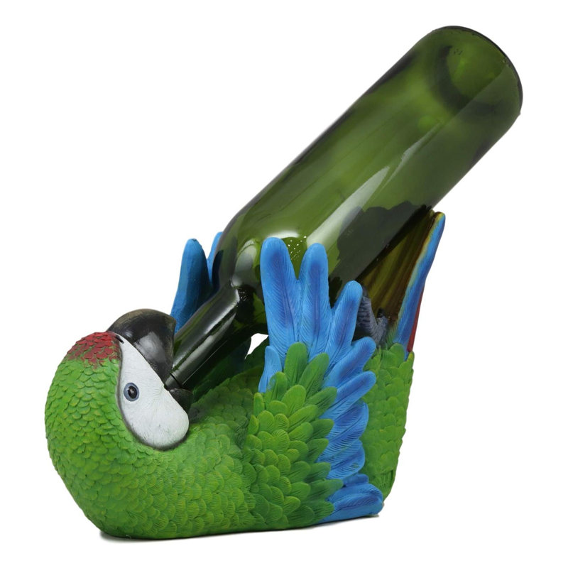 Kamarrah 1 Bottle Countertop Wine Bottle Rack, Green