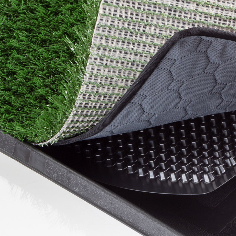 Large Washable Artificial Grass Dog Potty Pad with Tray
