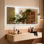 Miroir de salle de bain à DEL 28 po x 60 po à 3 lumières à intensité variable-163523389