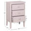 Table de bout en bois massif à 3 tiroirs l 16,9 po Joanna -1508565557