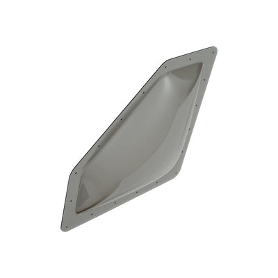 Couvercle de remplacement extérieur de toit de véhicule récréatif en polycarbonate fumé 24 x 11 po