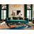 Washable White throated Kingfisher Birds Area Rug-690787557