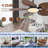52-inch Tropical Palm Leaf Ceiling Fan With Light And Remote Control