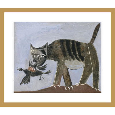 «Cat Catching a Bird» par Pablo Picasso, impression giclée sur cadre