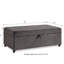 Grand banc contemporain avec rangement, rotation à 360 degrés, charnières à quincaillerie fonctionnelle, banc de rangement de conception américaine de 45 po x 24 po x 17,5 po, siège double, mousse interne à haute densité Tb117-1112242998